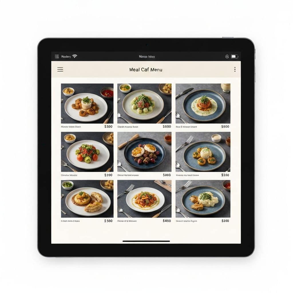 Digital Menu Design