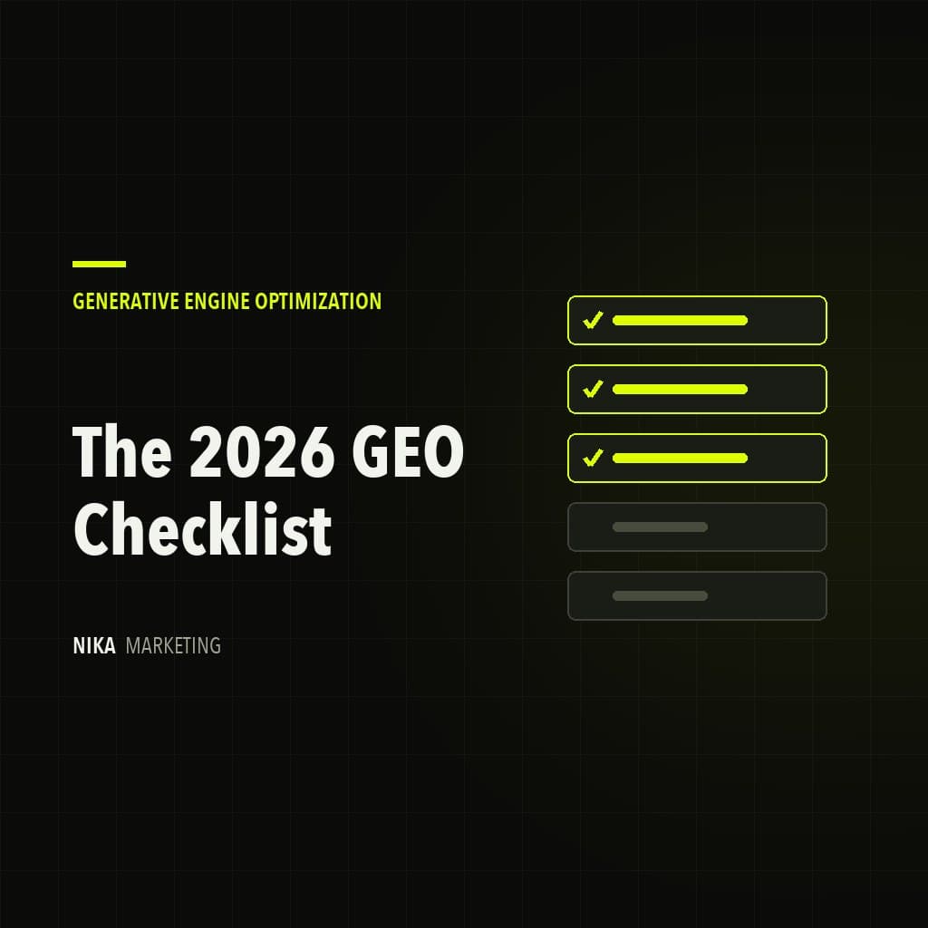 The 2026 Generative Engine Optimization Checklist: How to Get Cited by ChatGPT and Google AI Overviews